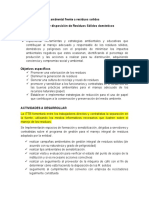 Objetivos Plan de Gestión Ambiental ITTB E. Ing Ambiental Stefania