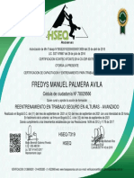 Certificado Fredys Manuel Palmera Avila