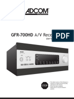 Adcom GFR 700 HD Owners Manual