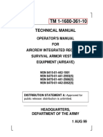 Technical Manual: Operator'S Manual FOR Aircrew Integrated Recovery Survival Armor Vest and Equipment (Airsave)