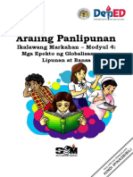 Ap10 - q2 - Mod4 - Mga Epekto NG Globalisasyon Sa Lipunan at Bansa