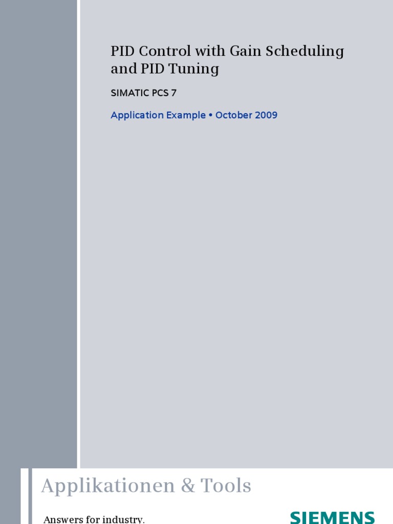 PID Control With Gain Scheduling and PID Tuning | PDF