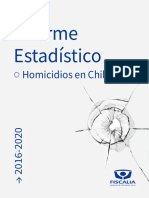 Fiscalía Informe Estadístico sobre Homicidios en Chile