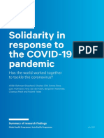 Solidarity in Response To The COVID-19 Pandemic: Has The World Worked Together To Tackle The Coronavirus?