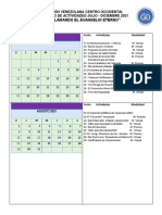 Calendario Oficial AVCO Jul-Dic 2021