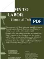 Hymn To Labor: "Himno Al Trabajo"