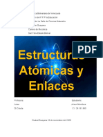 Estructura Atómica y Enlaces Jeison Mendoza Mecánica 3er Semestre