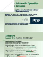 1.2 Basic Operation Involving Integers