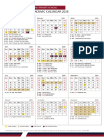 Matrix Private School 2020 Academic Calendar