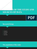 Methods of The Study and Sources of Data