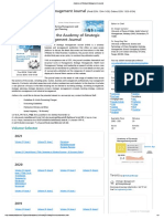 Academy of Strategic Management Journal: Volume Selector