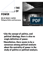 Power and The Three Faces of Power: MR Jay Mhar Z. Gaffud Philippine Politics and Governance