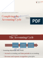 Completing The Accounting Cycle: ACCT 111 Financial Accounting Week 3