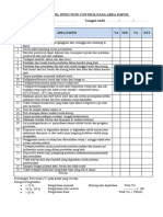 Audit Tool Infection Control Area Dapur Rsud Sawahlunto