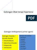 Golongan Obat Terapi Hipertensi