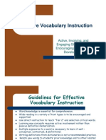 Effective Vocabulary Instruction: Active, Involving, and Engaging Strategies For Encouraging Vocabulary Development