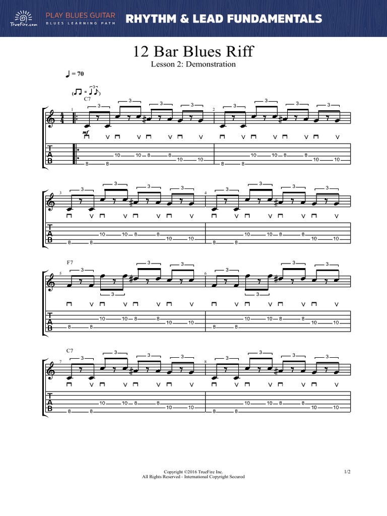 12 Bar Blues Riff – 5 Must Know Blues Riffs Perfect for 12 Bar Blues – FFVB