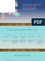 Best Practices in in Sales and Distribution