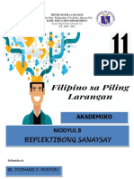 6fc22ewn4 Modyul 8 Filipino Sa Piling Larangan Akademiko Replektibong Sanaysay