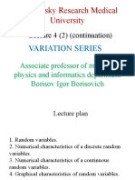 Lecture 4 (2) (Continuation) - Variation Series. Borisov I.B.