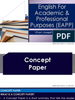 English For Academic & Professional Purposes - Concept Paper