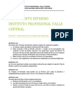 Reglamento Interno Instituto Profesional Valle Central