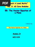 55 The Vector Equation of A Plane