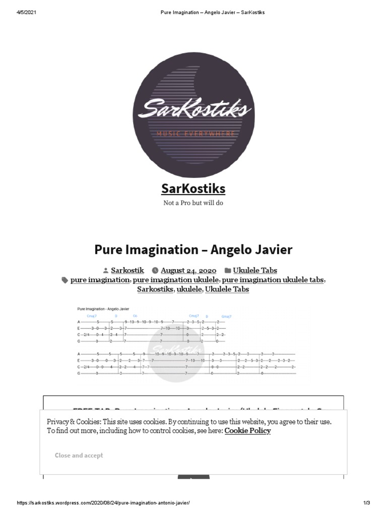 Pure Imagination Ukulele Tab by Javier | PDF | Web Software ...