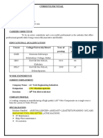 Curriculum Vitae: M.Prakash