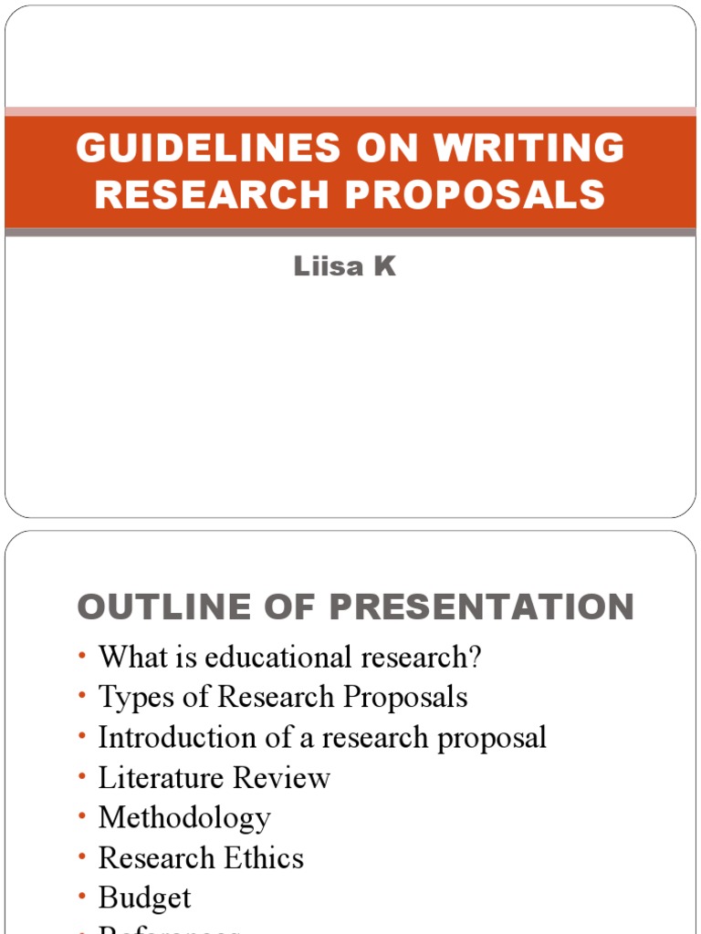 Guidelines On Writing Research Proposals.2 | PDF | Science | Validity ...