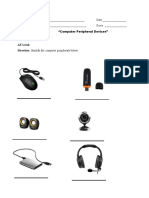 Computer Peripherals Pre and Post Test