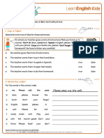 Grammar Practice Imperatives Worksheet