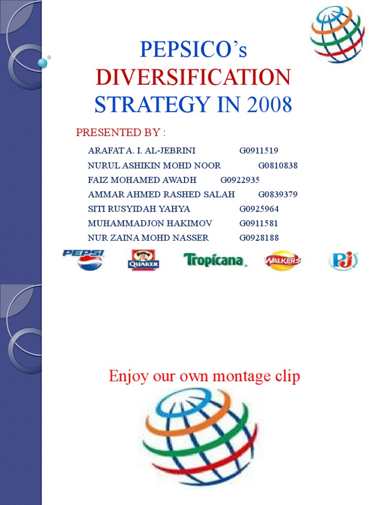 PepsiCo Diversification Strategy 2008 | PDF | Pepsi Co | Brand