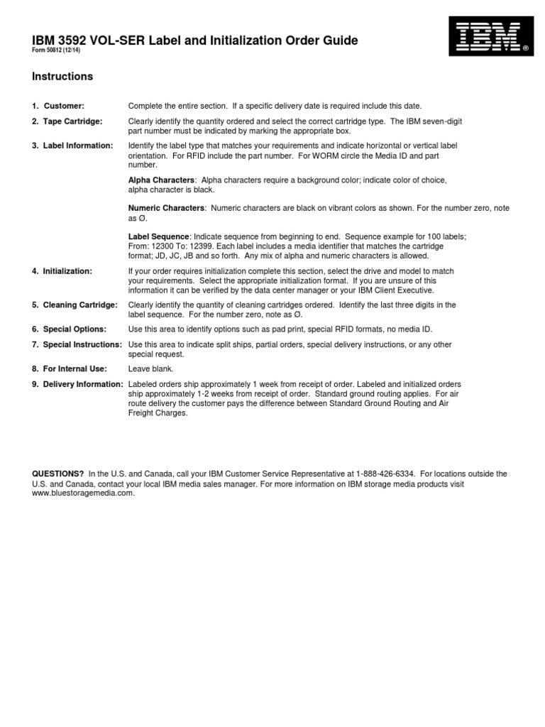 IBM 3592 Tape Cartridge Order Guide | PDF | Computer Science | Computing