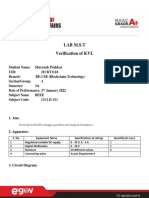 Lab M.S.T Verification of KVL
