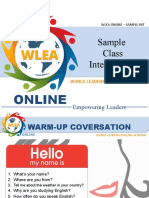 WLEA Sample Intermediate Class
