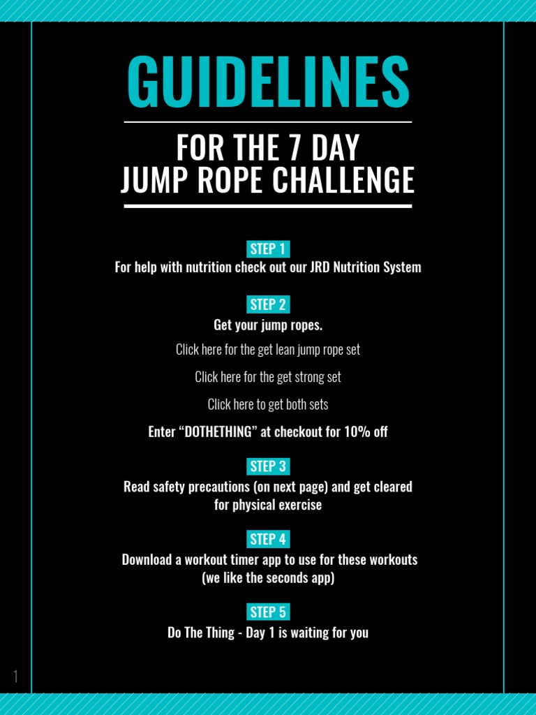 7-Day Jump Rope Challenge Guide | PDF | Medicine | Medical Specialties