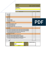 Project Time Sheet Daily Activity Report