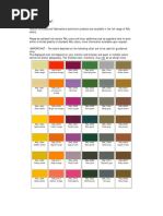 RAL Colour Chart PDF | PDF | Blue | Green
