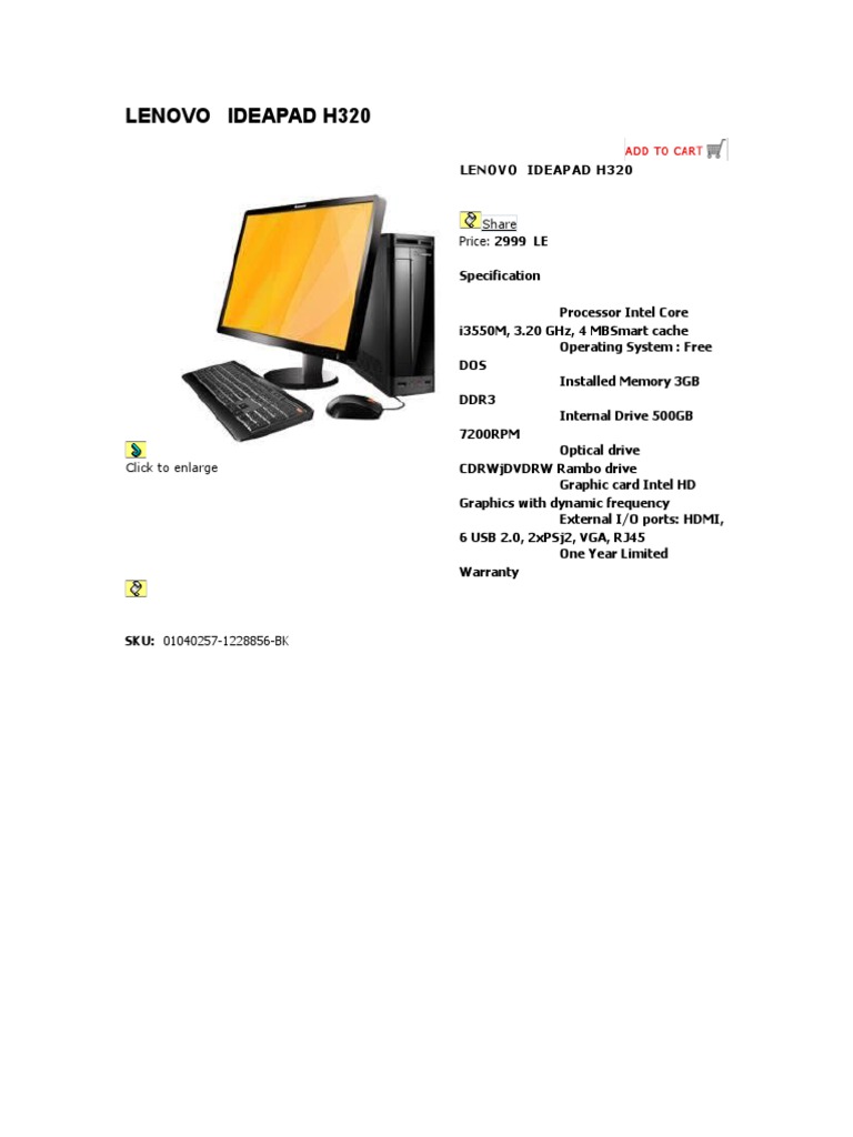 Lenovo & HP Desktop PCs Specs & Prices | PDF | Intel | Computer ...