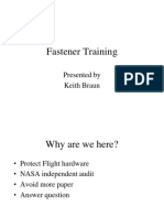 Fastener Training Techniques