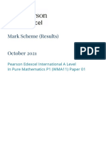 02b Pure Mathematics 1 - October 2021 Mark Scheme