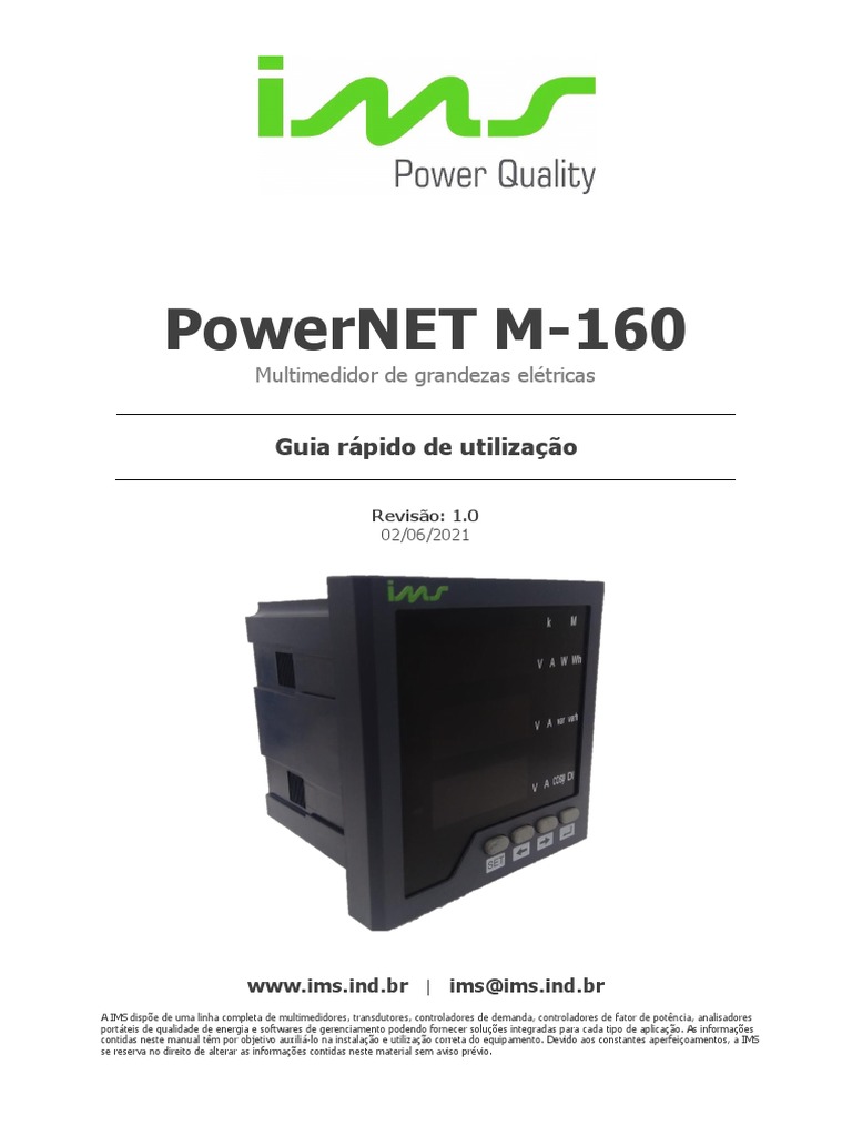 Guia Rápido PowerNET M-160 | PDF | Energia elétrica | Byte