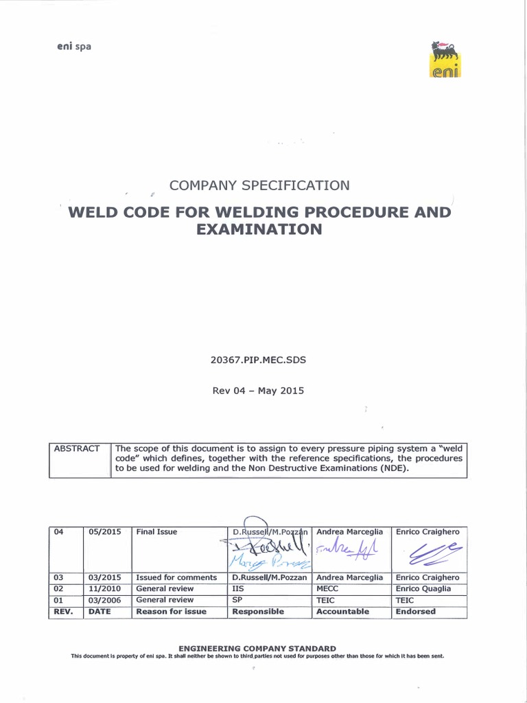 Weld Code for Pressure Piping Systems | PDF | Pipe (Fluid Conveyance ...