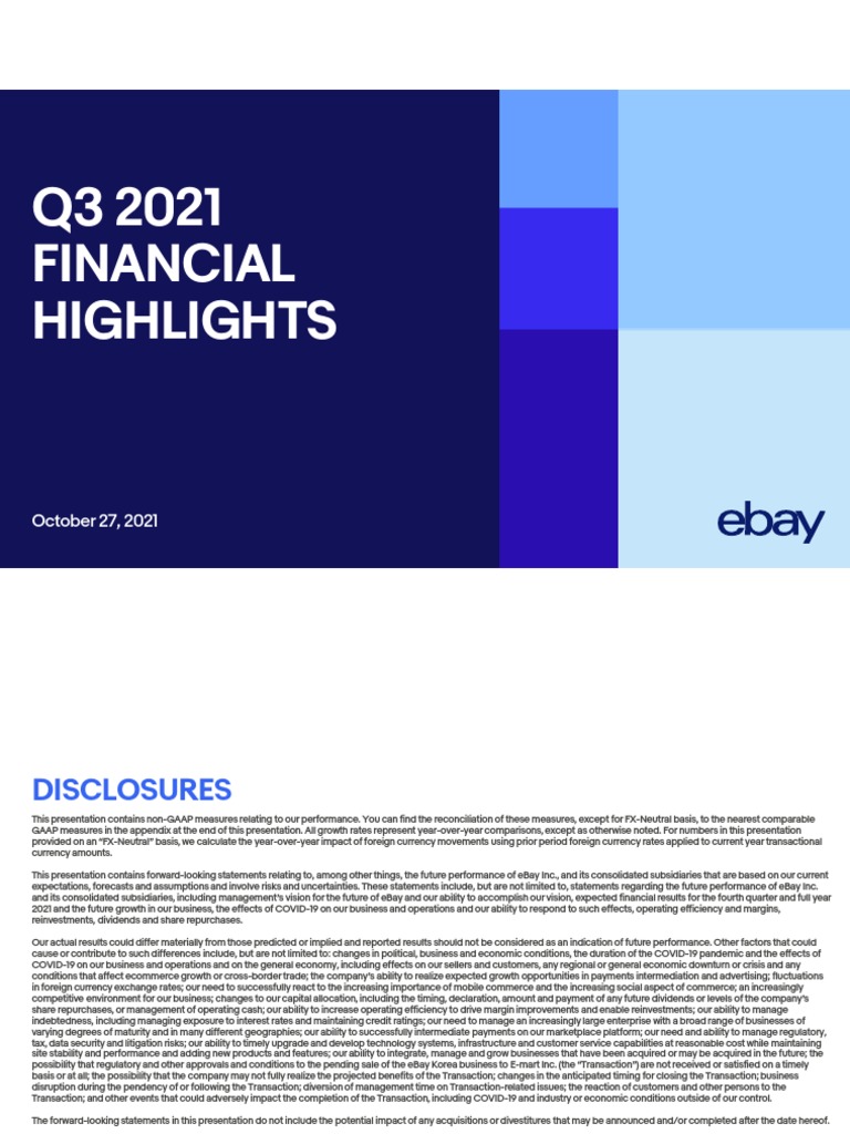 3Q21 EBAY Earnings PDF Net Share Repurchase