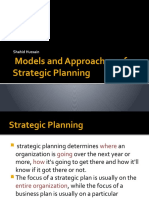 Models &amp Approaches of Strategic Planning