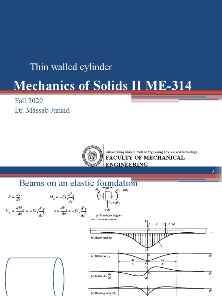 Mechanics of Solids II ME-314: Thin Walled Cylinder | PDF
