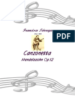 Mendelssohn Canzonetta For Guitar Tarrega PDF