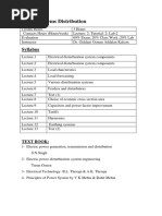 1 - Electrical Distribution System Components