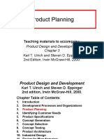 Product Planning: Teaching Materials To Accompany